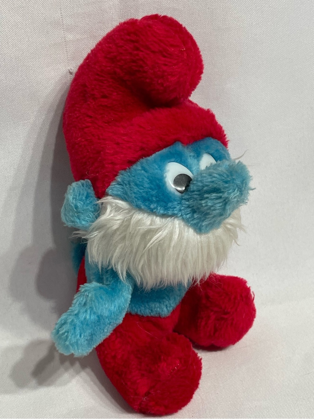 8” Vintage The Smurfs Papa Smurf Plush Excellent Condition